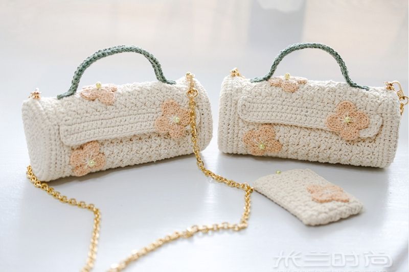 少女心炸裂的手工編織水桶包_8