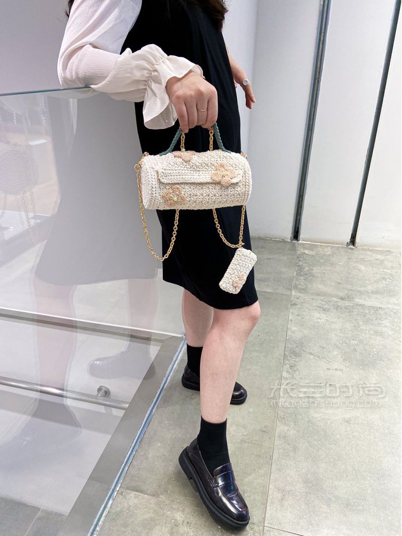 少女心炸裂的手工編織水桶包_7