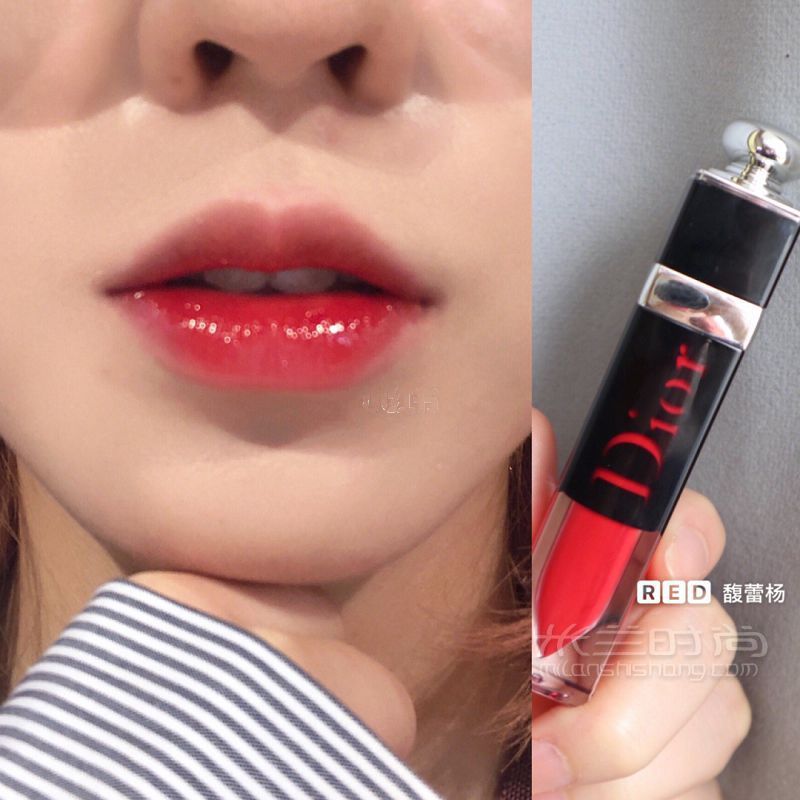 Dior夏日水紅色唇釉 試色圖片_1