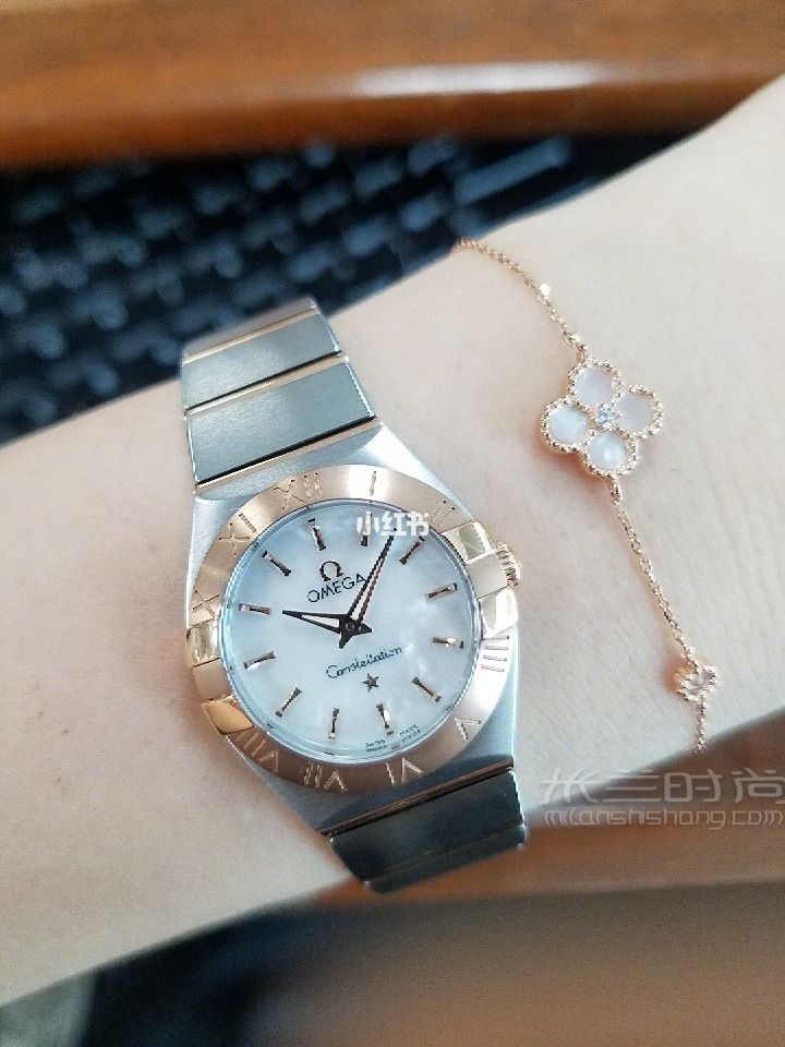 歐米茄Omega 星座系列石英間金鋼帶女士手表_1
