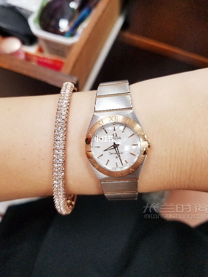 歐米茄Omega 星座系列石英間金鋼帶女士手表_4