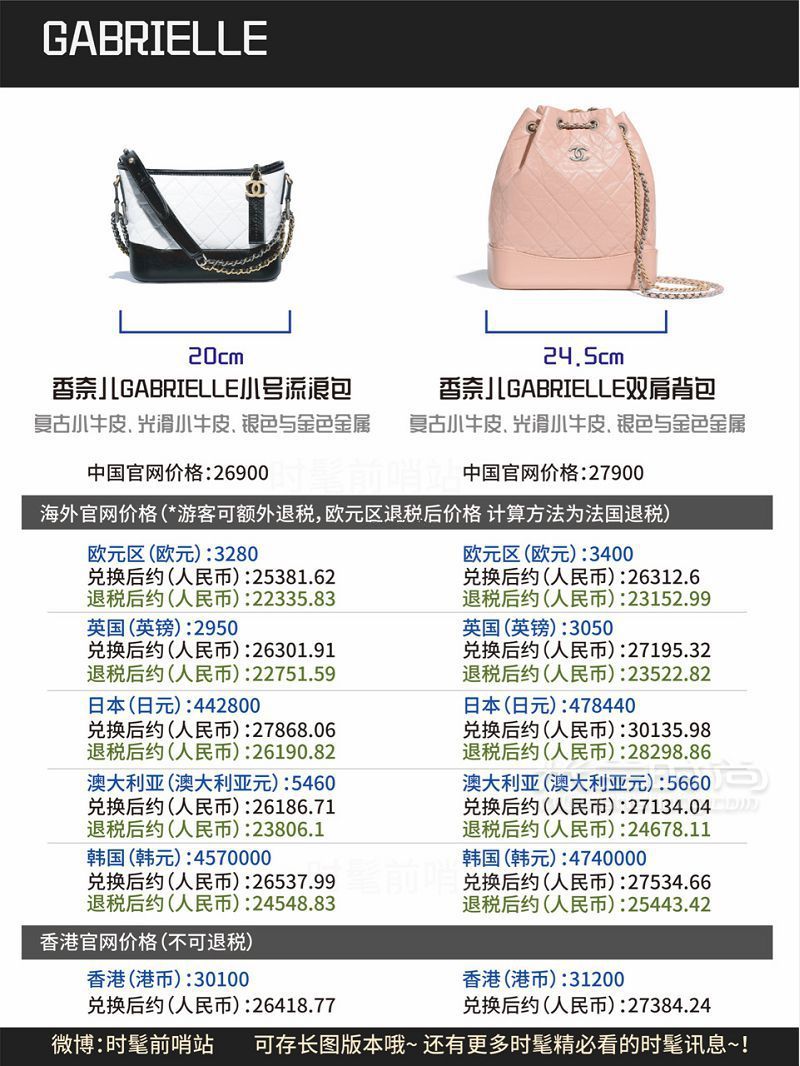 香奈兒Chanel 經(jīng)典款包包全球比價 香奈兒包包價格表_9