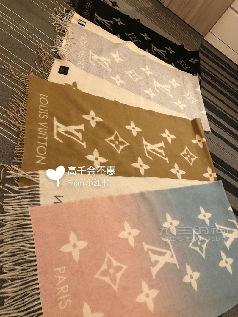 LV羊絨圍巾 顏色對比推薦 LV純羊毛圍巾_7