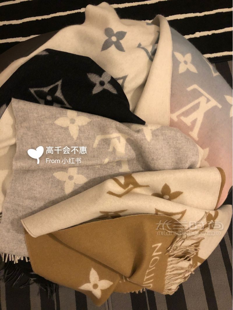 LV羊絨圍巾 顏色對比推薦 LV純羊毛圍巾_2