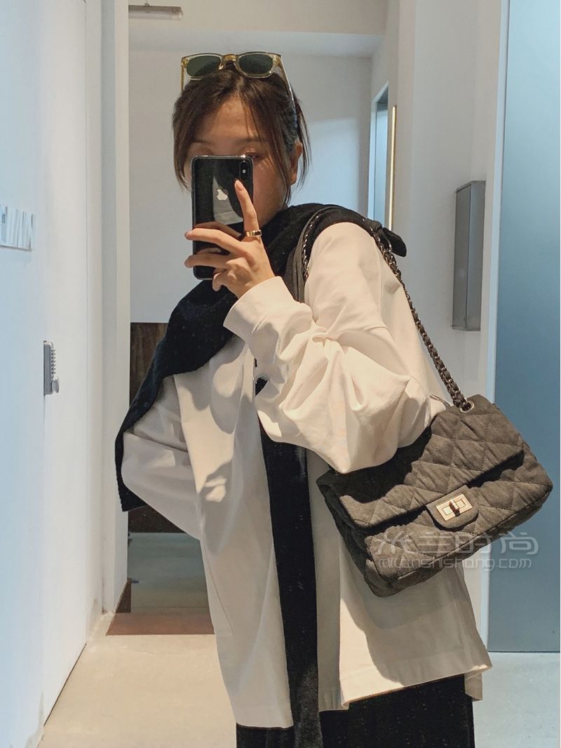 推薦一只單肩鏈條包 真的好看 牛仔菱格包包_4