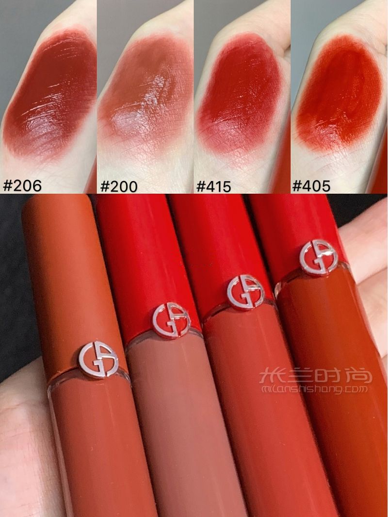 阿瑪尼四根最火秋冬色唇釉對比試色來啦！_9