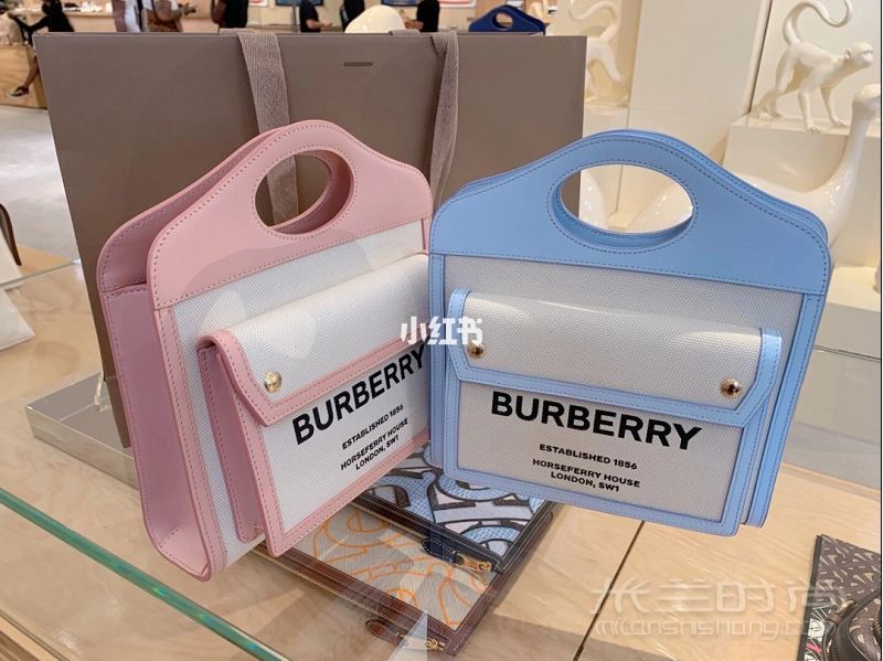 Burberry限量款郵差包 嫩粉色少女心_2