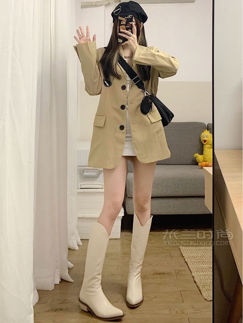 小個子女生 秋冬超A西裝辣妹出行穿搭_2