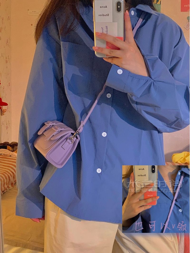 襯衫合集 純色雖普通但也制造彩襯衫_8