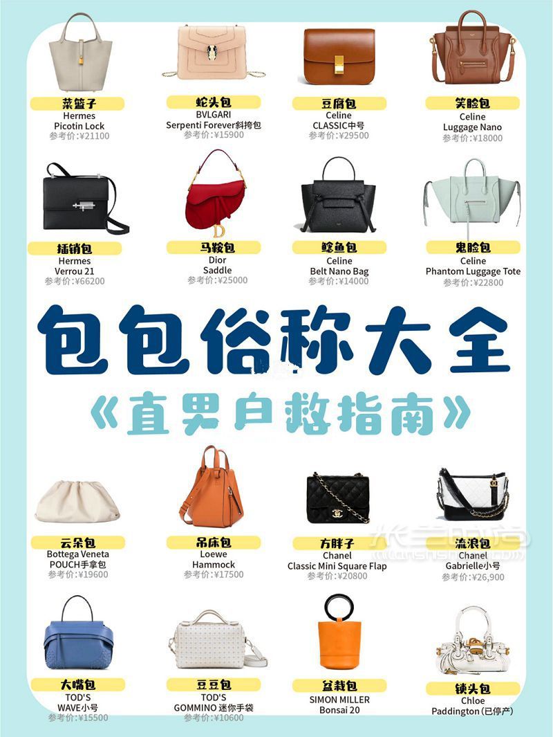 時(shí)尚基礎(chǔ)必修奢侈品包包俗稱大全 搞懂時(shí)尚“黑話”_1