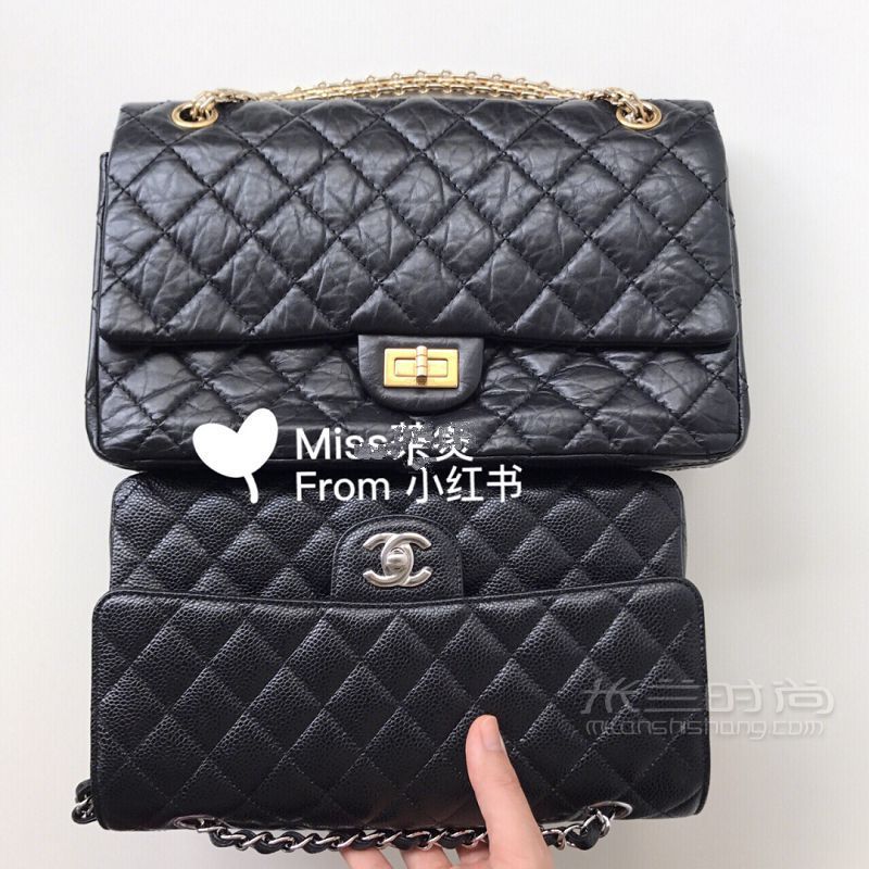實(shí)用帖Chanel 2.55中號cf中號比較_2