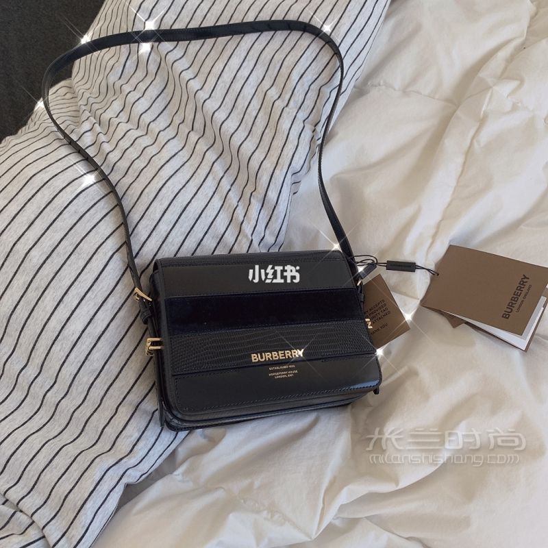 Burberry澳洲官網(wǎng)50sale 麂皮拼grace包_1
