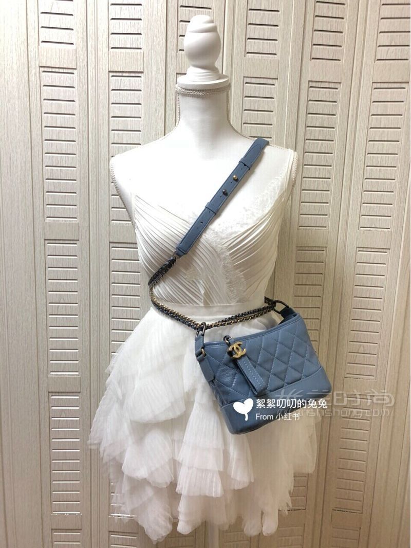 CHANEL流浪包霧霾藍背法展示1上篇 背了一個多月了寫下使用感受_1
