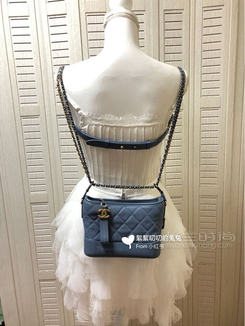 CHANEL流浪包霧霾藍背法展示1上篇 背了一個多月了寫下使用感受_4