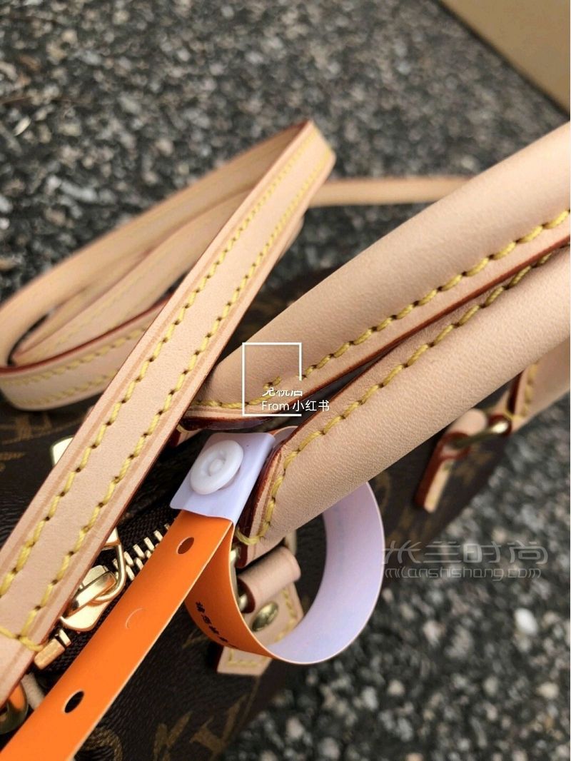 LV路易威登Nano Speedy 老花mini斜跨枕頭包女包_5