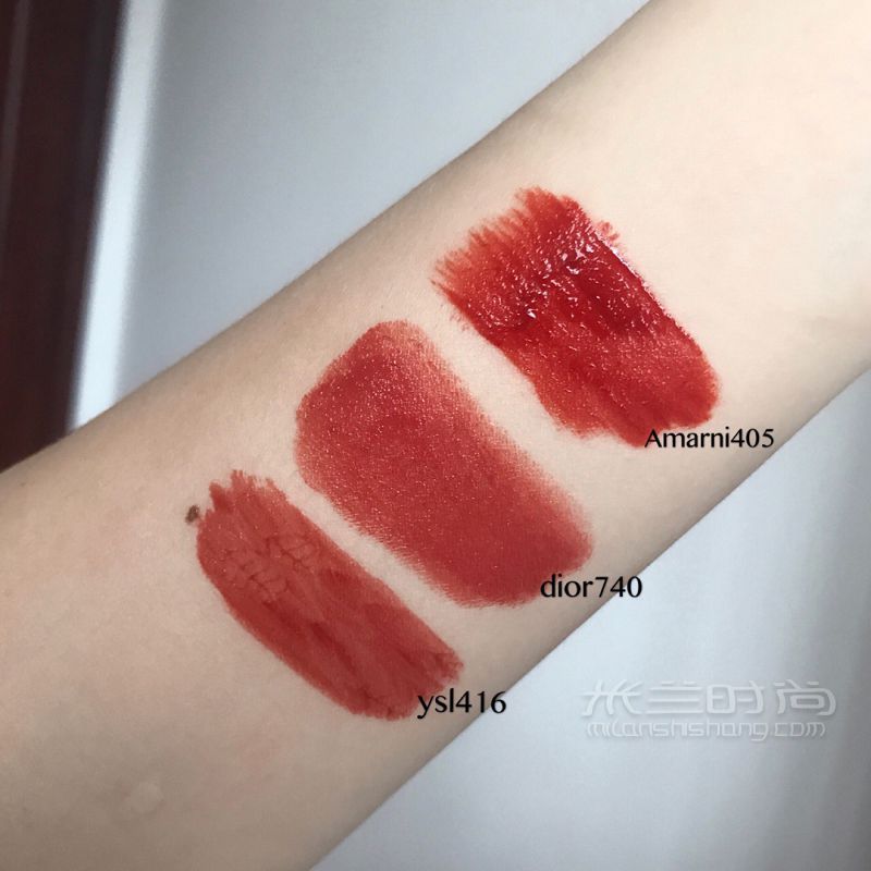 Dior740試色 歐萊雅619 阿瑪尼405 ysl416對(duì)比_8