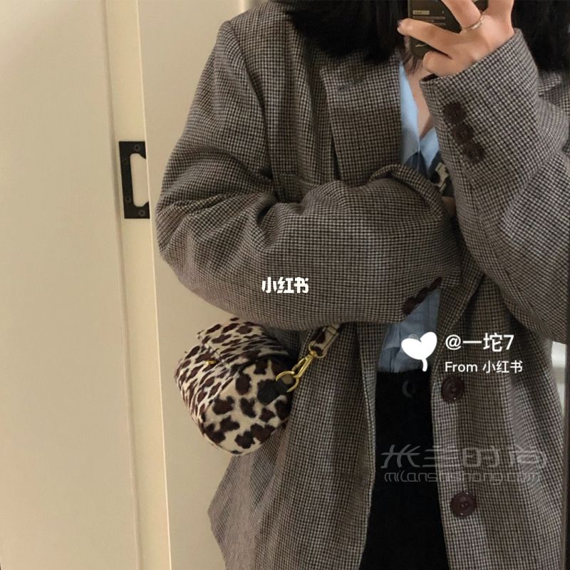 【7yanmai】兩只簡單的隨身包 女包枕頭豹紋_5