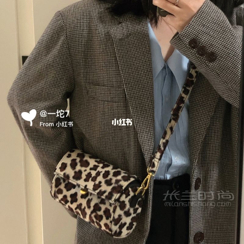 【7yanmai】兩只簡單的隨身包 女包枕頭豹紋_3