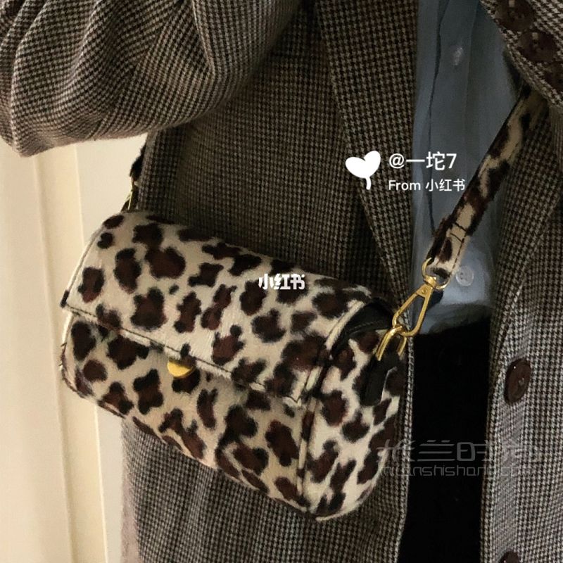 【7yanmai】兩只簡單的隨身包 女包枕頭豹紋_4
