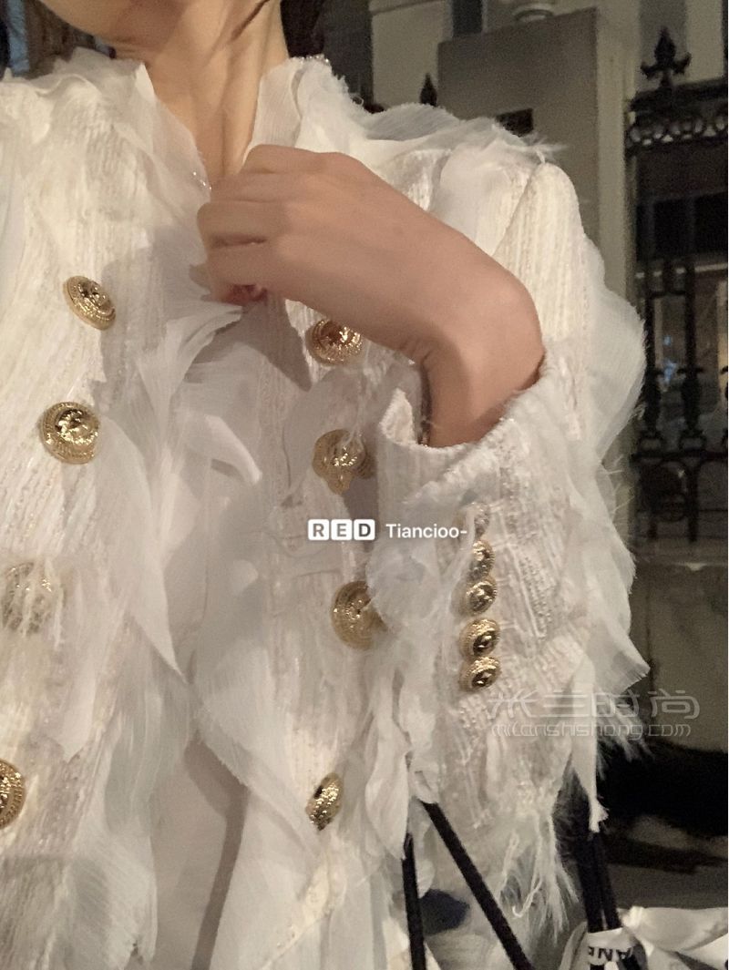 Balmain巴爾曼羽毛外套 穿搭顯高顯瘦_7