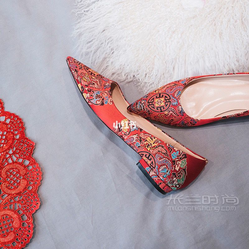 平價(jià)紅色平底婚鞋 備婚搭配 備婚日記_3