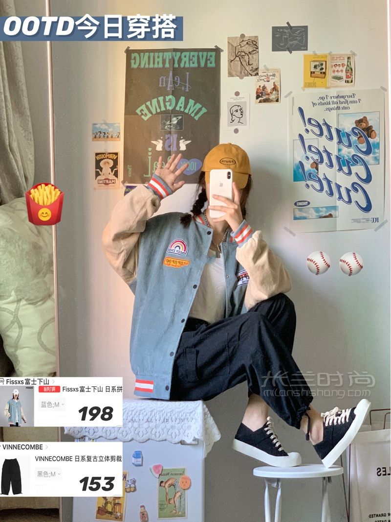 元?dú)鈱W(xué)生黨穿搭可愛(ài)休閑復(fù)古衛(wèi)衣 外套_3