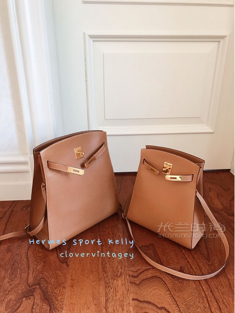 Hermes sport Kelly 金棕小號和大號對比_1