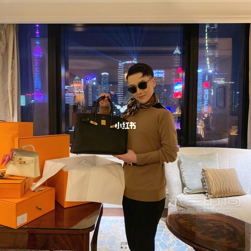 愛馬仕鉑金包黑金35提包過程_1