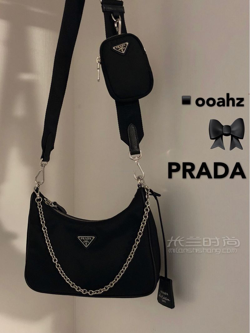Prada hobo三合一鏈條包太香了！_1