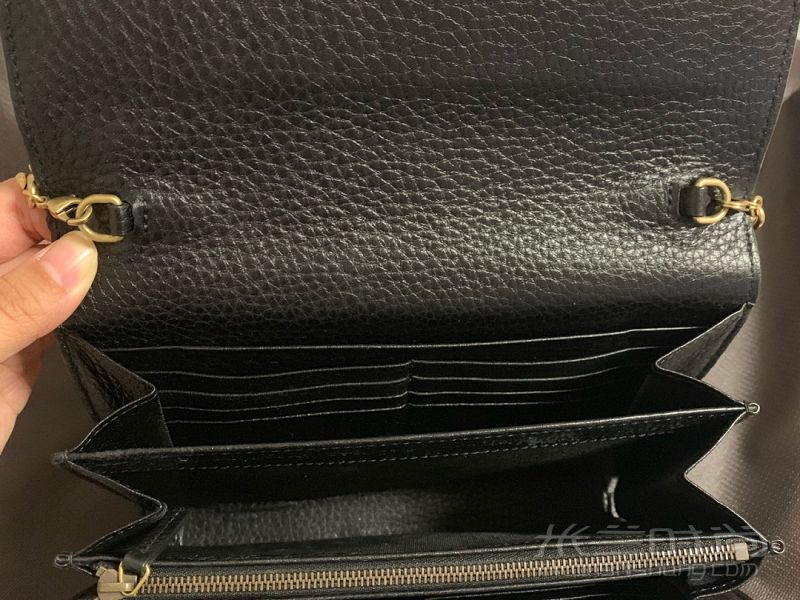 分享一下最近常用的鏈條包和錢包gucci古馳 古馳復(fù)古大logo雙G鏈條包_3