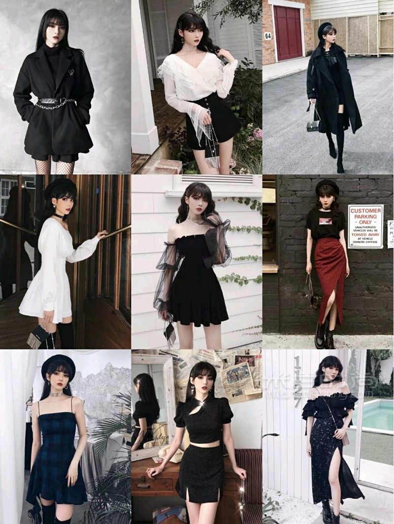 女裝穿搭暗黑可鹽可甜氣質設計感女裝_5