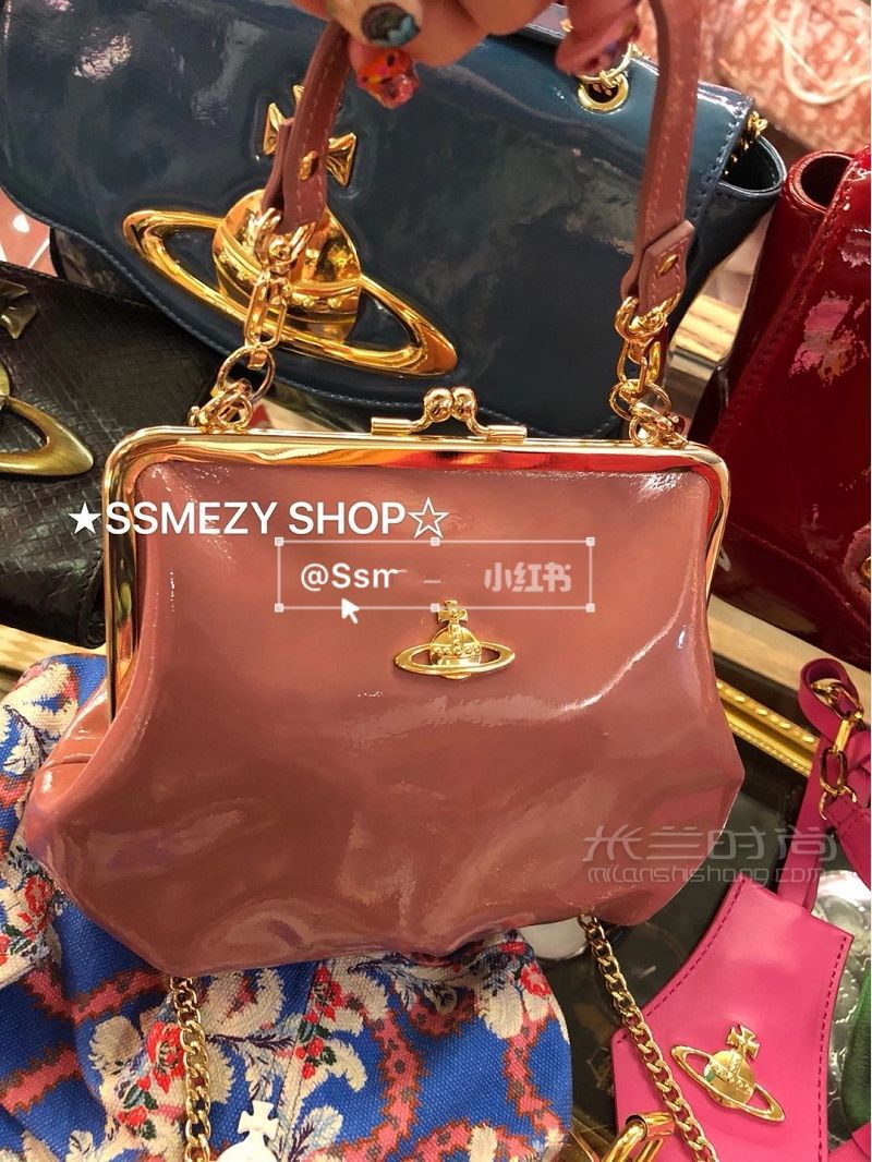 Vivienne Westwood絕美煙粉色漆皮餃子包 薇薇安·魏斯伍德怎么樣_4