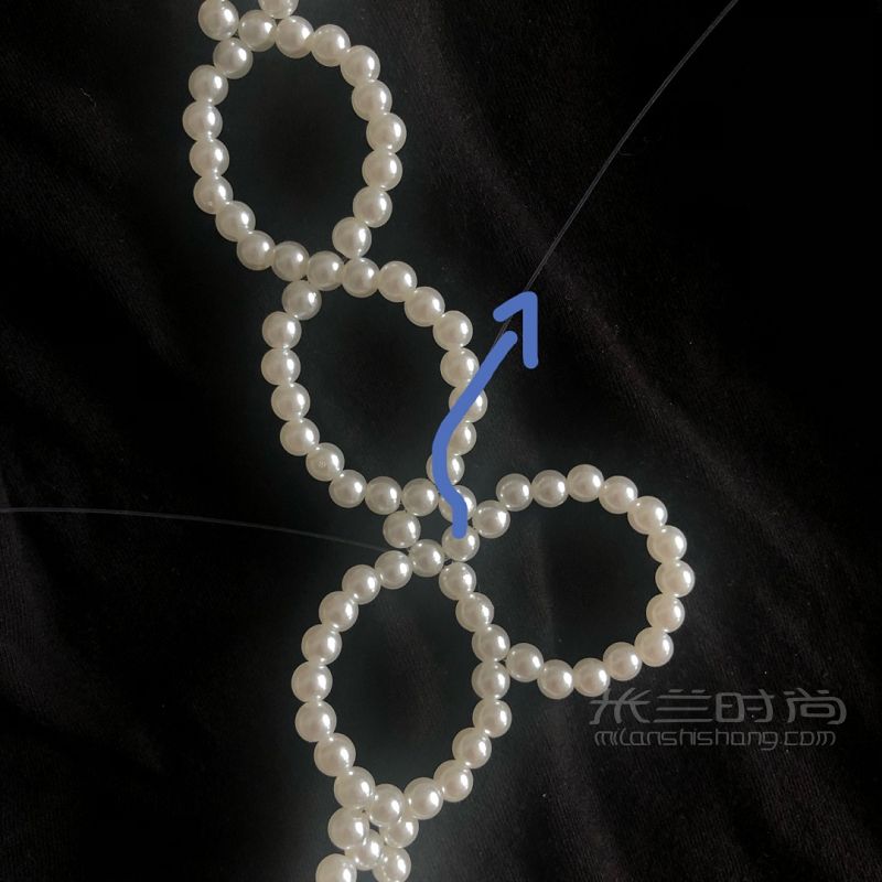 串珠diy  花花包鏈教程 珍珠包興趣愛好_4