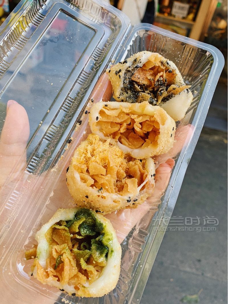 長(zhǎng)沙南門口2塊錢一個(gè)的手包麻薯 抹茶海苔_3