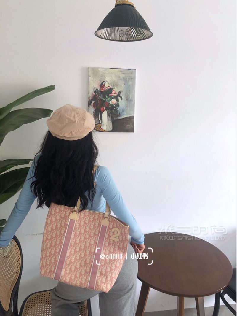 1000塊的中古迪奧包 vintage Dior粉老花中古包太香啦_8