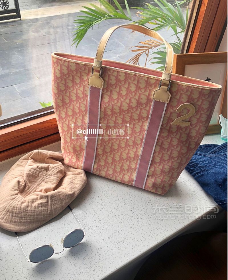 1000塊的中古迪奧包 vintage Dior粉老花中古包太香啦_3