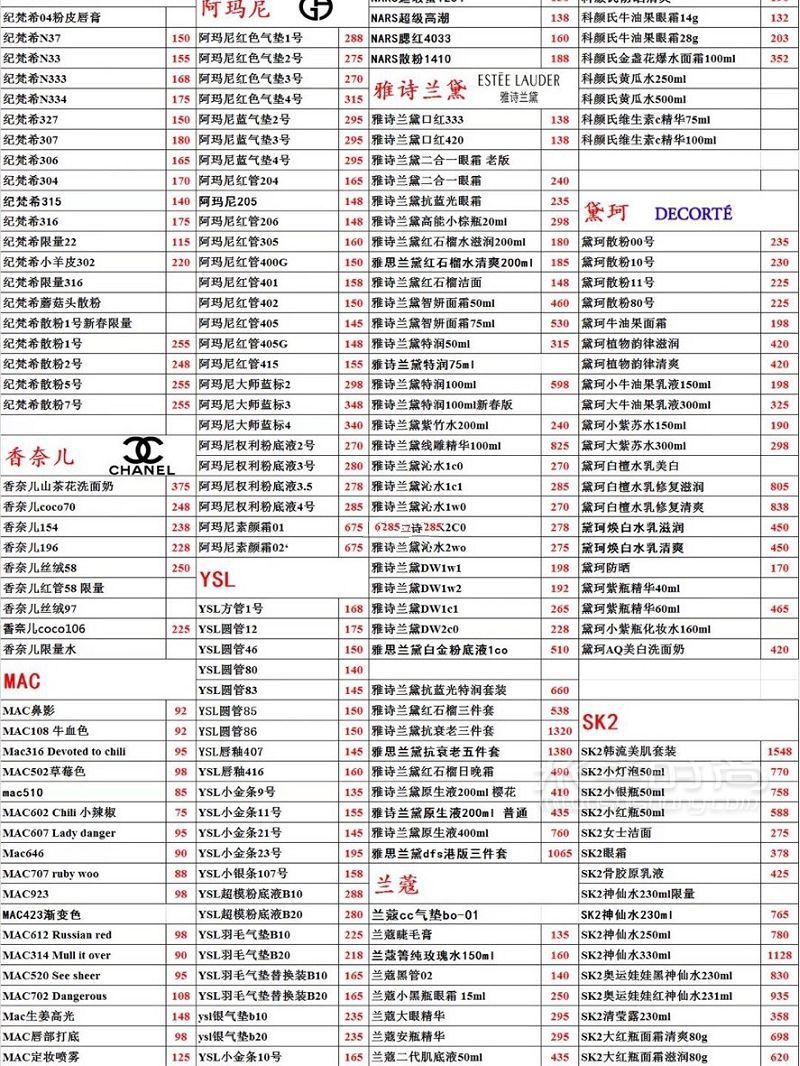 78日正品大牌美妝報價 喬治阿瑪尼怎么樣_3