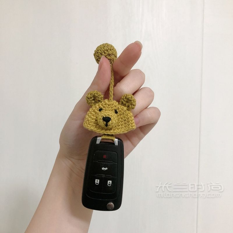 給男朋友鉤的車鑰匙包頭巾_1
