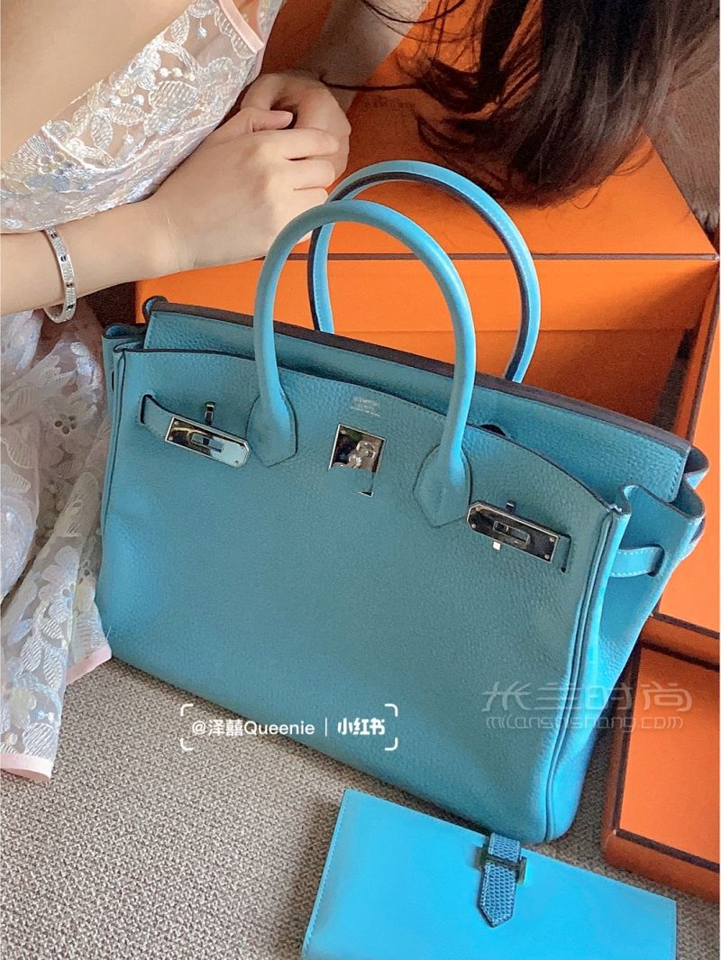 我的愛包Hermes馬卡龍藍色系 愛馬仕馬卡龍藍_7