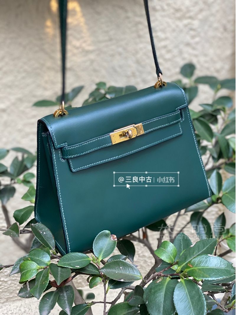 生活總要帶點(diǎn)綠hermes kelly 20祖母綠來啦_1