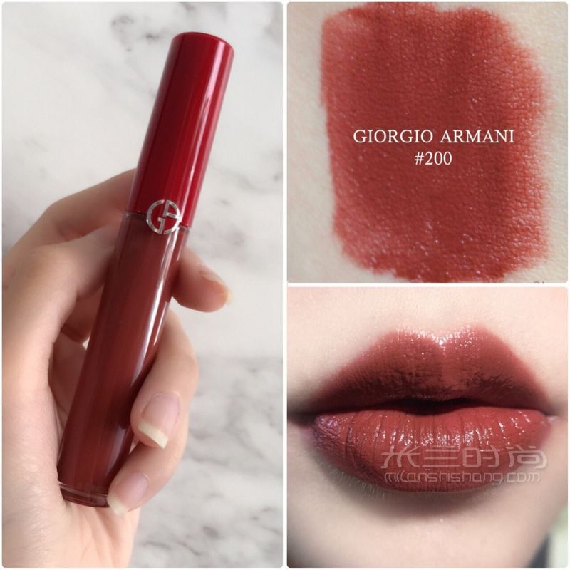 Armani阿瑪尼唇釉 紅管200試色-喬治阿瑪尼怎么樣_1