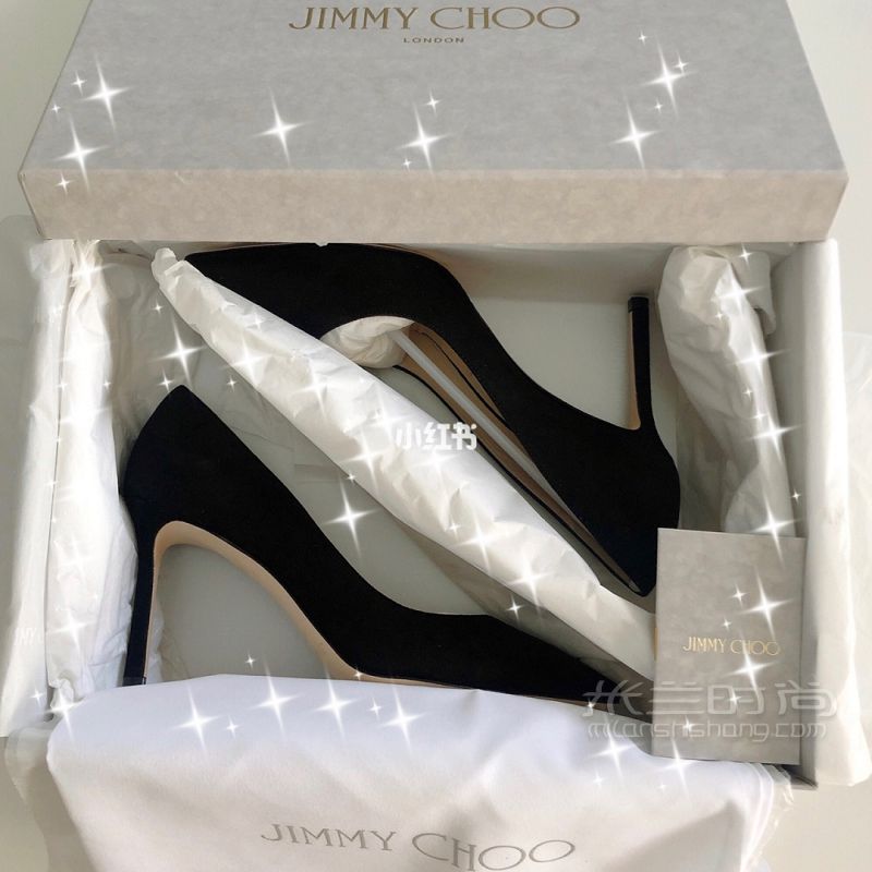 Jimmy Choo周仰杰細(xì)跟磨砂皮高跟鞋_1