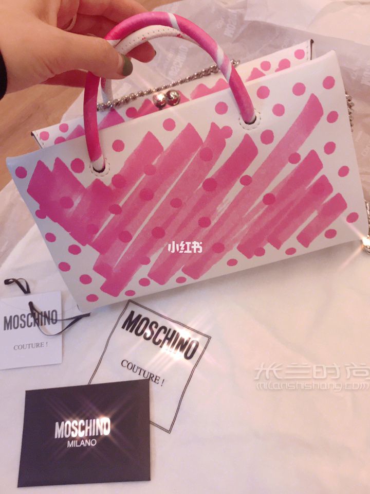 Moschino莫斯奇諾2019ss新款涂鴉包包到手_3