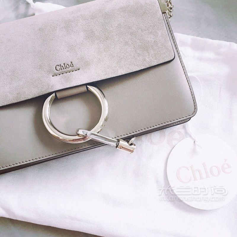 chloe的faye小號(hào) 克洛伊灰色更加百搭 蔻依灰色包包_1