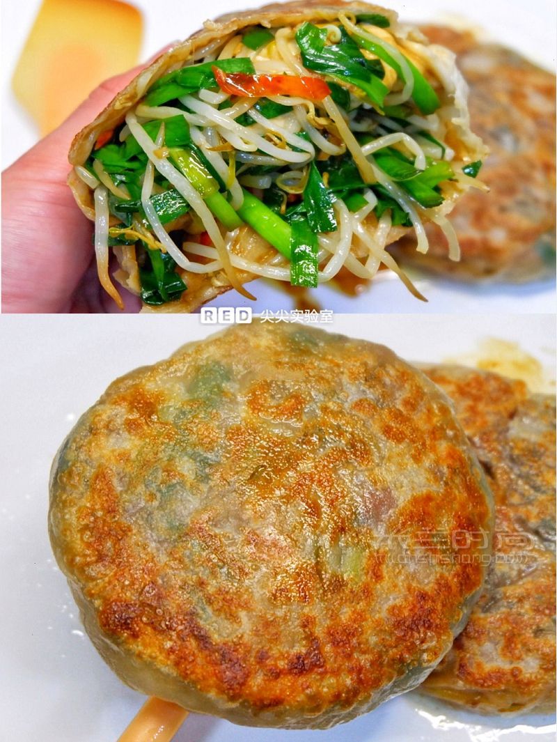 老公求我做的豆芽脆餅不揉面5分鐘搞定 健康早餐_6