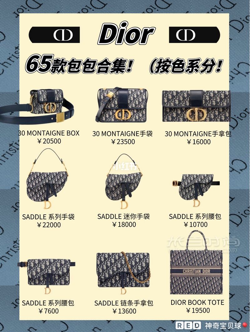 8張圖收集65款Dior各大系列包包 迪奧幾大色系包包_1