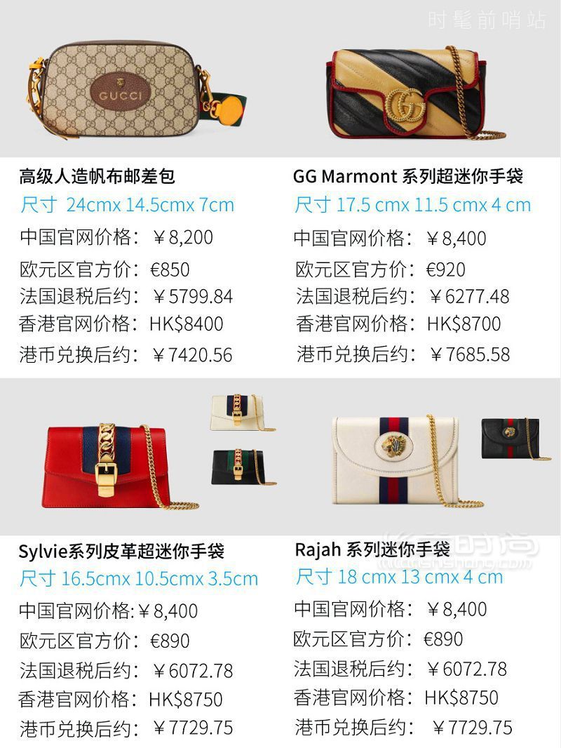 1w以?xún)?nèi)92款Gucci包包大總結(jié)+古奇包全球比價(jià) GUCCI 古馳_4