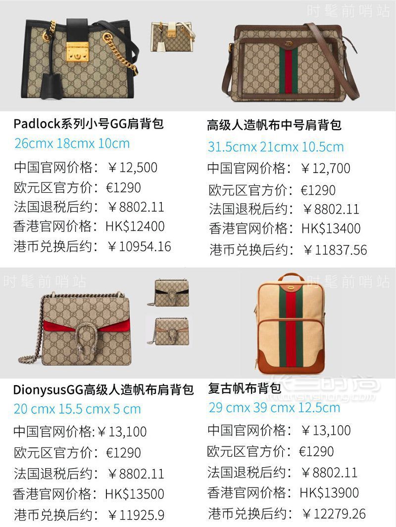 1w以?xún)?nèi)92款Gucci包包大總結(jié)+古奇包全球比價(jià) GUCCI 古馳_7