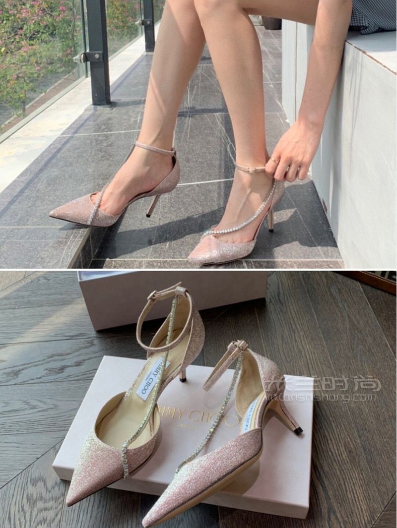無比甜美的JimmyChoo周仰杰水鉆高跟鞋 jimmychoo怎么樣_1