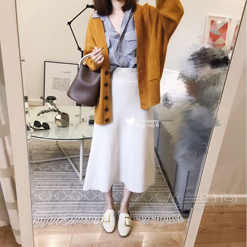 日常通勤上班怎么穿搭？條紋襯衫清爽風(fēng)_3